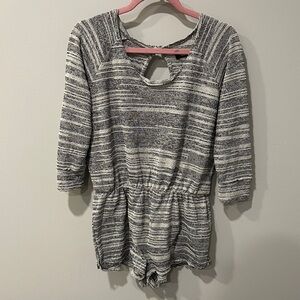 BDG Black and White Striped Jumpsuit